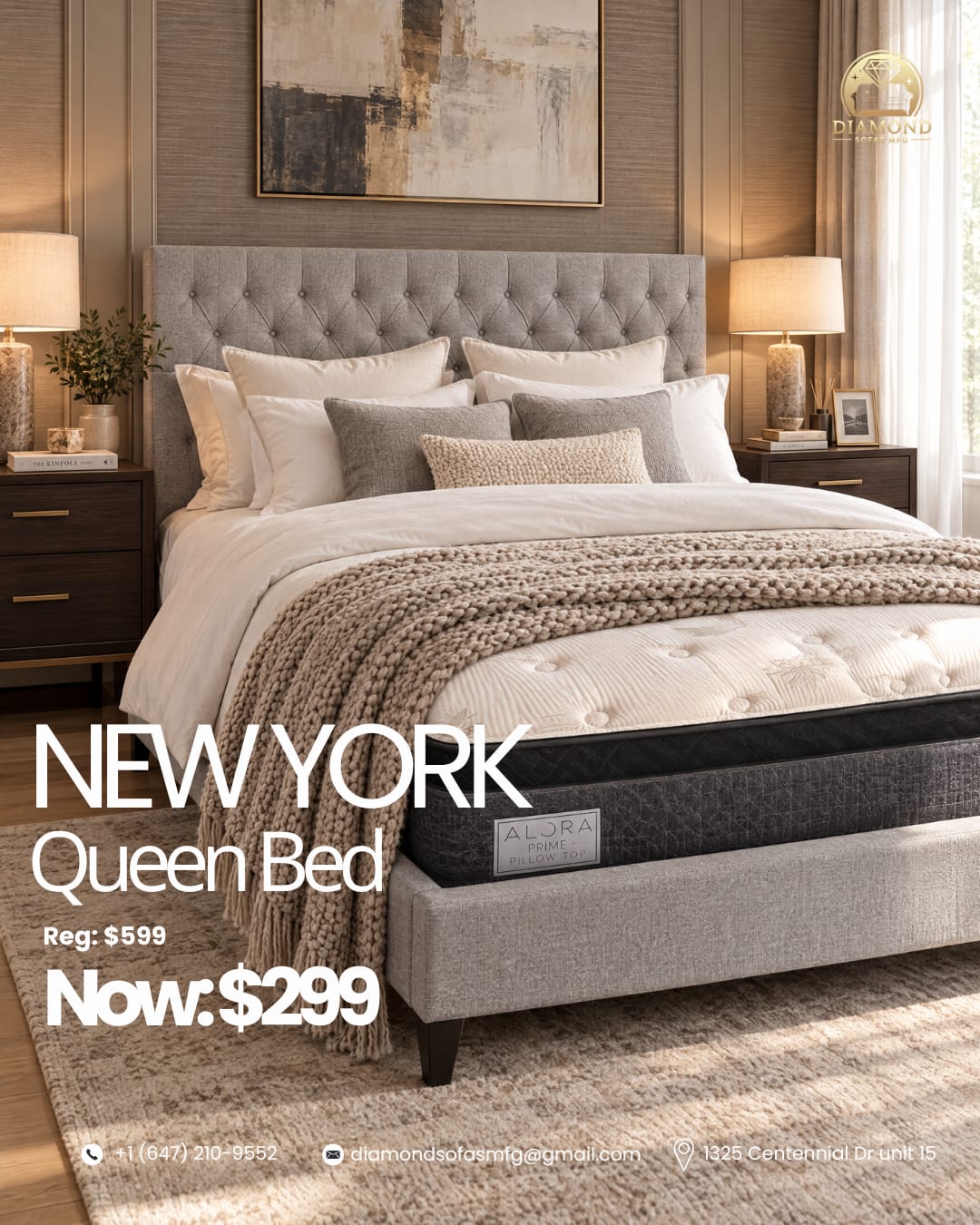 New York Queen Bed